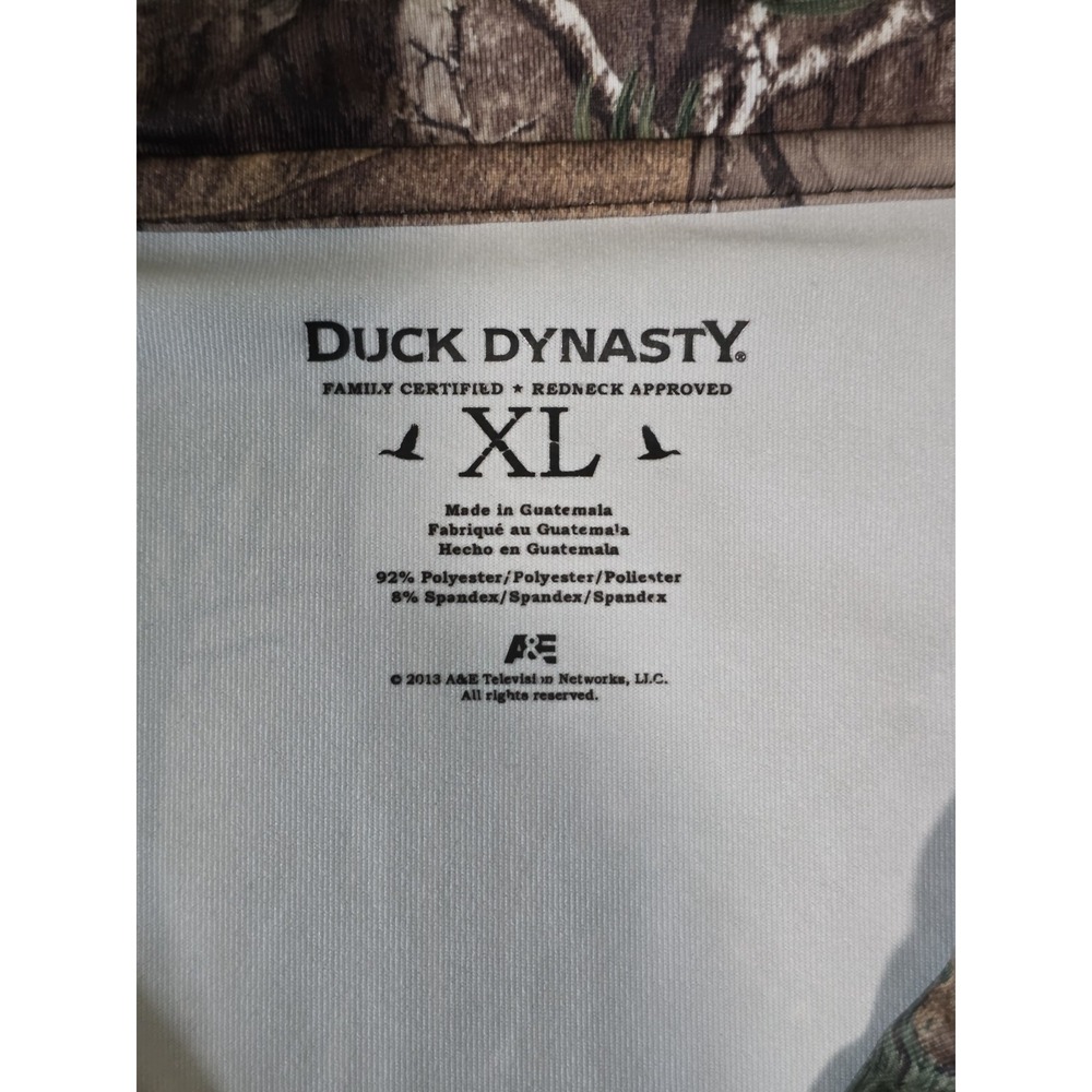 Duck Dynasty XL Realtree Hunting camouflage Quarter Zip Pullover Sweatshirt - Picture 4 of 8